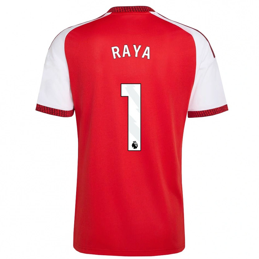 Danxen Kvinder David Raya #1 Rød Hvid Sort Hjemmebane Spillertrøjer 2026/27 Trøje T-Shirt