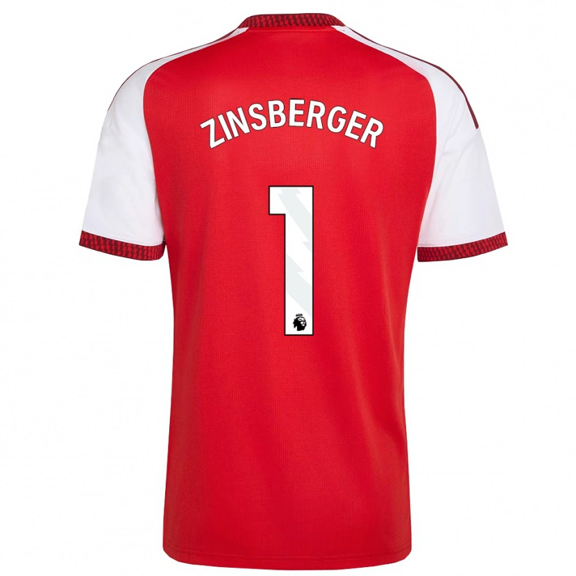 Danxen Kvinder Manuela Zinsberger #1 Rød Hvid Sort Hjemmebane Spillertrøjer 2026/27 Trøje T-Shirt