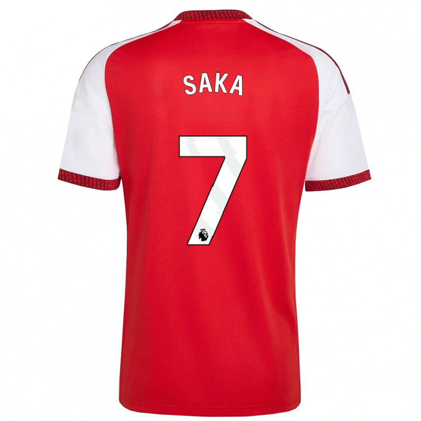 Danxen Kvinder Bukayo Saka #7 Rød Hvid Sort Hjemmebane Spillertrøjer 2026/27 Trøje T-Shirt