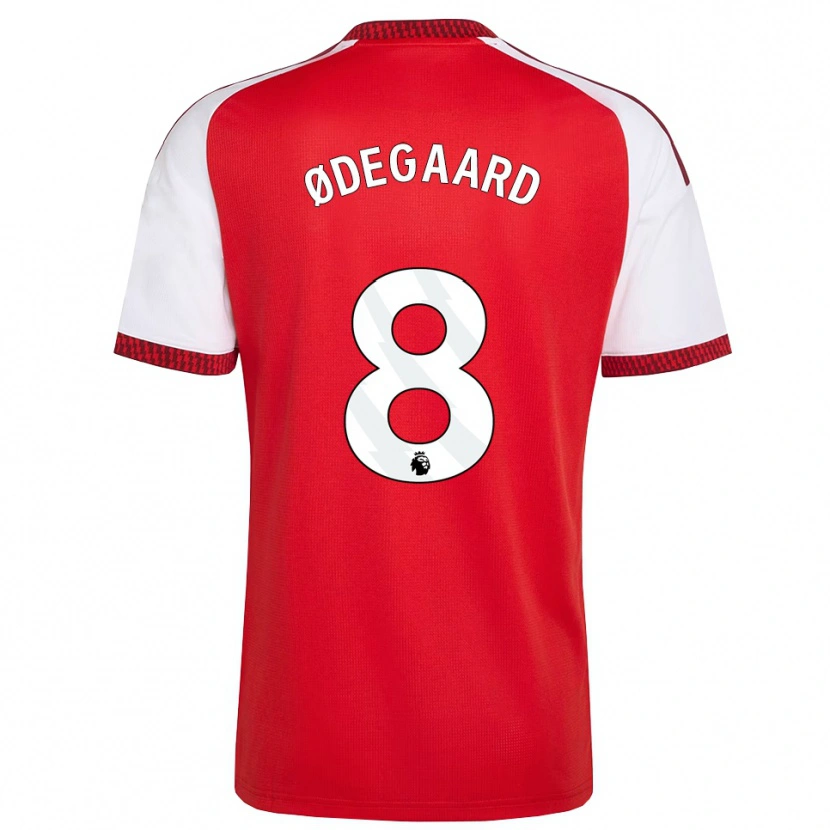 Danxen Kvinder Martin Ødegaard #8 Rød Hvid Sort Hjemmebane Spillertrøjer 2026/27 Trøje T-Shirt