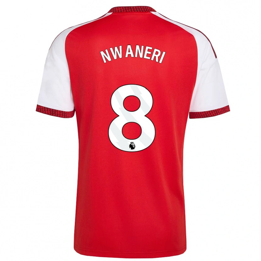 Danxen Kvinder Emerson Nwaneri #8 Rød Hvid Sort Hjemmebane Spillertrøjer 2026/27 Trøje T-Shirt