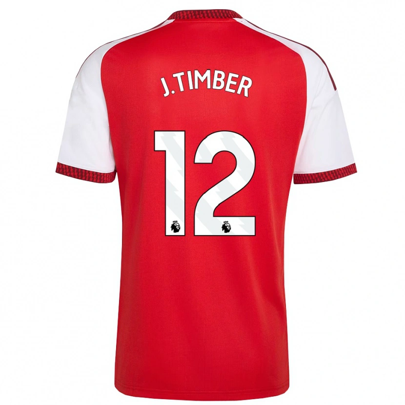 Danxen Kvinder Jurriën Timber #12 Rød Hvid Sort Hjemmebane Spillertrøjer 2026/27 Trøje T-Shirt