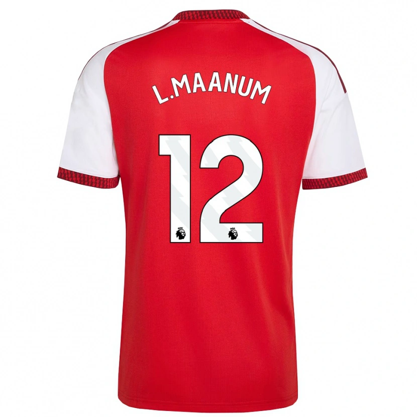 Danxen Kvinder Frida Maanum #12 Rød Hvid Sort Hjemmebane Spillertrøjer 2026/27 Trøje T-Shirt
