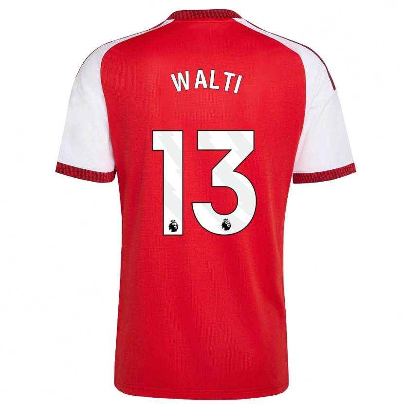 Danxen Kvinder Lia Walti #13 Rød Hvid Sort Hjemmebane Spillertrøjer 2026/27 Trøje T-Shirt