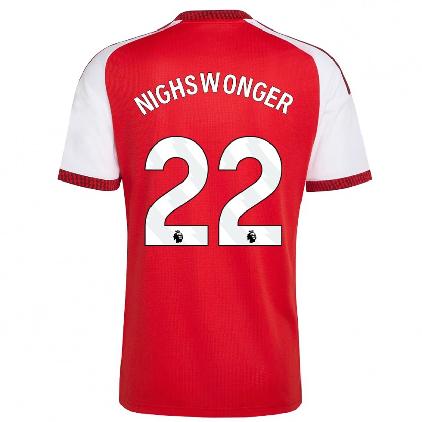 Danxen Kvinder Jenna Nighswonger #22 Rød Hvid Sort Hjemmebane Spillertrøjer 2026/27 Trøje T-Shirt