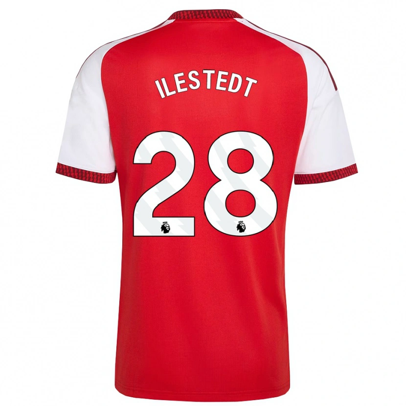 Danxen Kvinder Amanda Ilestedt #28 Rød Hvid Sort Hjemmebane Spillertrøjer 2026/27 Trøje T-Shirt