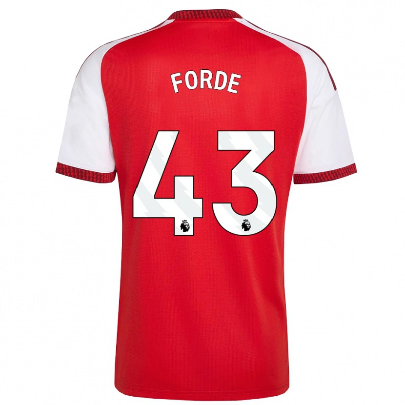 Danxen Kvinder Romari Forde #43 Rød Hvid Sort Hjemmebane Spillertrøjer 2026/27 Trøje T-Shirt