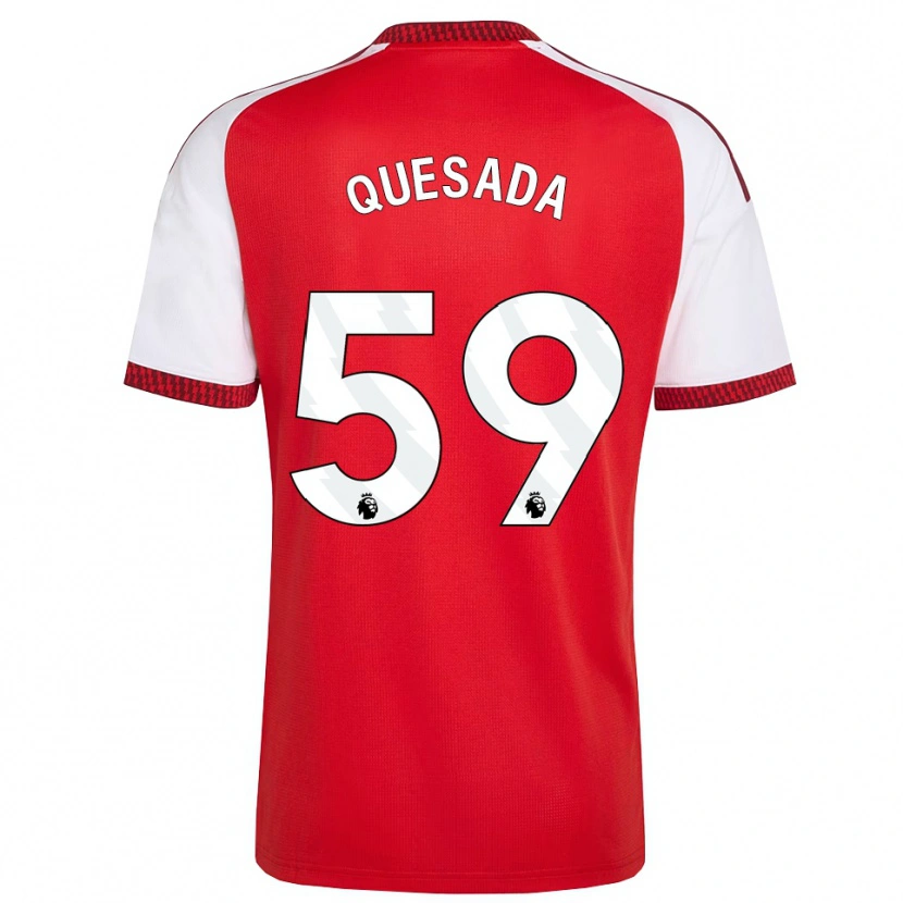 Danxen Kvinder Elián Quesada #59 Rød Hvid Sort Hjemmebane Spillertrøjer 2026/27 Trøje T-Shirt
