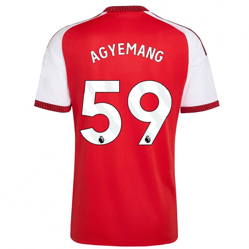 Danxen Kvinder Michelle Agyemang #59 Rød Hvid Sort Hjemmebane Spillertrøjer 2026/27 Trøje T-Shirt