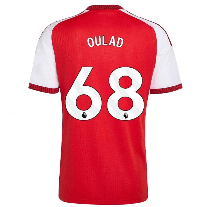 Danxen Kvinder Salah-Eddine Oulad M'hand #68 Rød Hvid Sort Hjemmebane Spillertrøjer 2026/27 Trøje T-Shirt