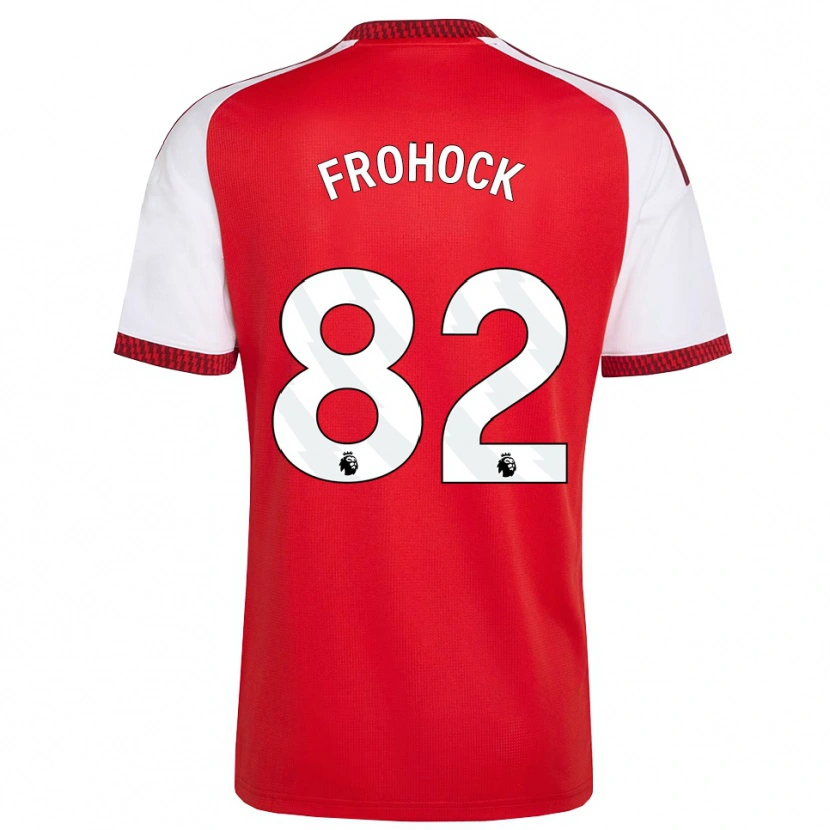 Danxen Kvinder Marley Frohock #82 Rød Hvid Sort Hjemmebane Spillertrøjer 2026/27 Trøje T-Shirt