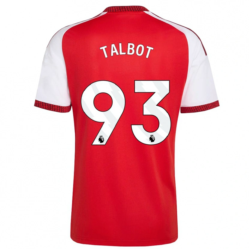 Danxen Kvinder Jack Talbot #93 Rød Hvid Sort Hjemmebane Spillertrøjer 2026/27 Trøje T-Shirt