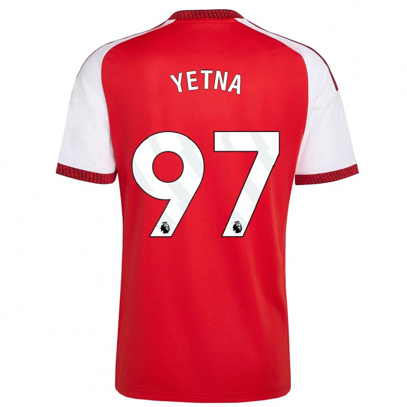 Danxen Kvinder Mikael Yetna #97 Rød Hvid Sort Hjemmebane Spillertrøjer 2026/27 Trøje T-Shirt