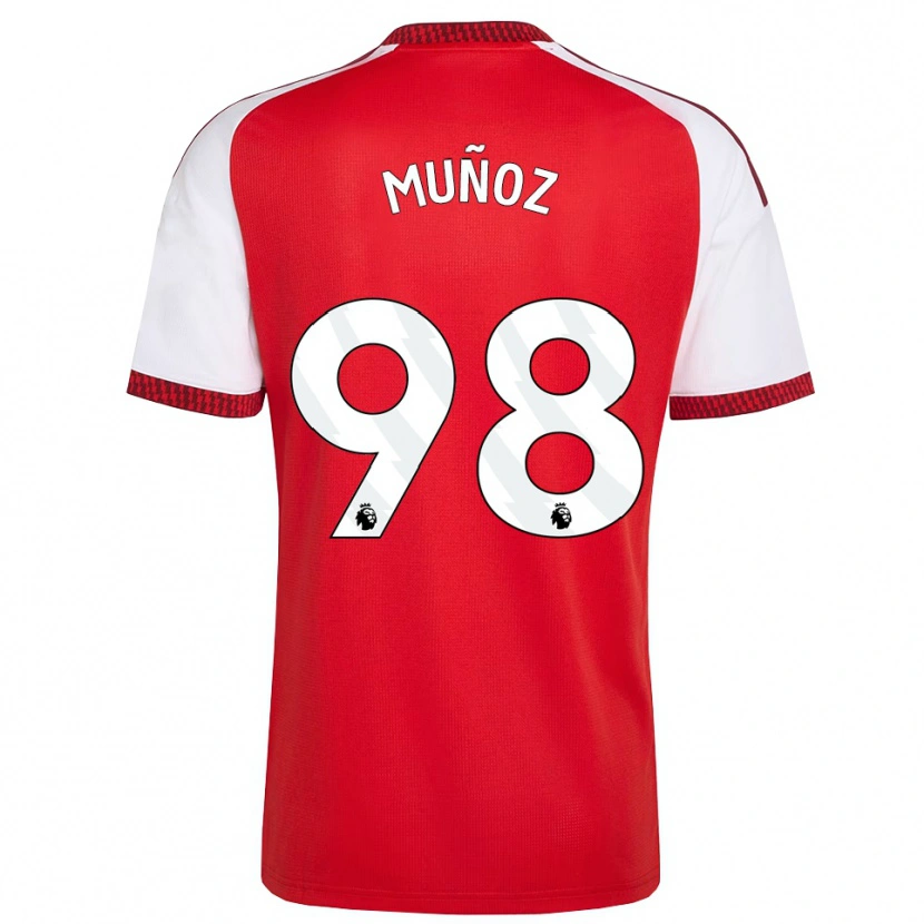 Danxen Kvinder Luis Muñoz #98 Rød Hvid Sort Hjemmebane Spillertrøjer 2026/27 Trøje T-Shirt