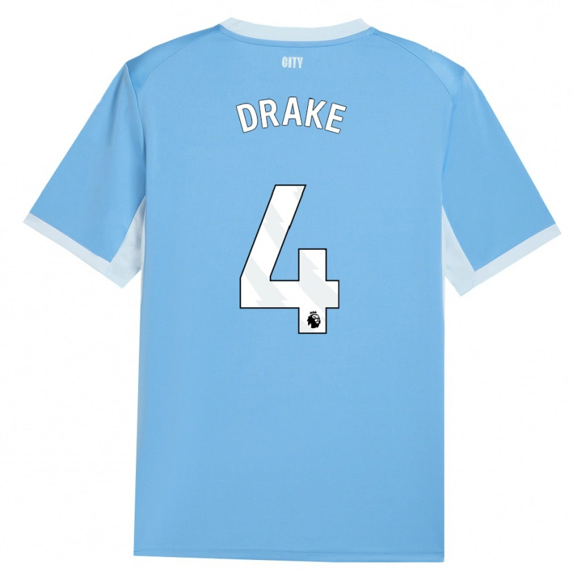 Danxen Kvinder Leke Drake #4 Lyshimmelblå Hvid Hjemmebane Spillertrøjer 2026/27 Trøje T-Shirt