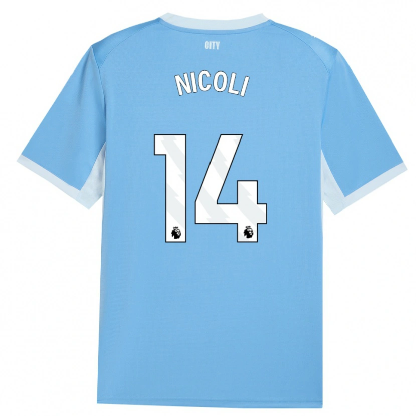 Danxen Kvinder Kerolin Nicoli #14 Lyshimmelblå Hvid Hjemmebane Spillertrøjer 2026/27 Trøje T-Shirt