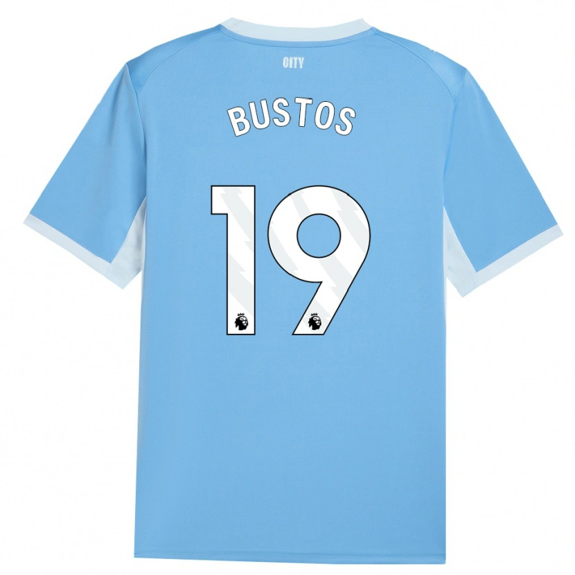 Danxen Kvinder Nahuel Bustos #19 Lyshimmelblå Hvid Hjemmebane Spillertrøjer 2026/27 Trøje T-Shirt
