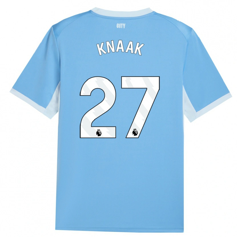 Danxen Kvinder Rebecca Knaak #27 Lyshimmelblå Hvid Hjemmebane Spillertrøjer 2026/27 Trøje T-Shirt