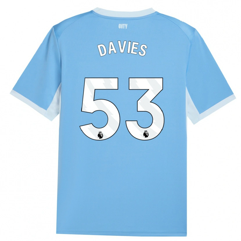 Danxen Kvinder Mayzee Davies #53 Lyshimmelblå Hvid Hjemmebane Spillertrøjer 2026/27 Trøje T-Shirt