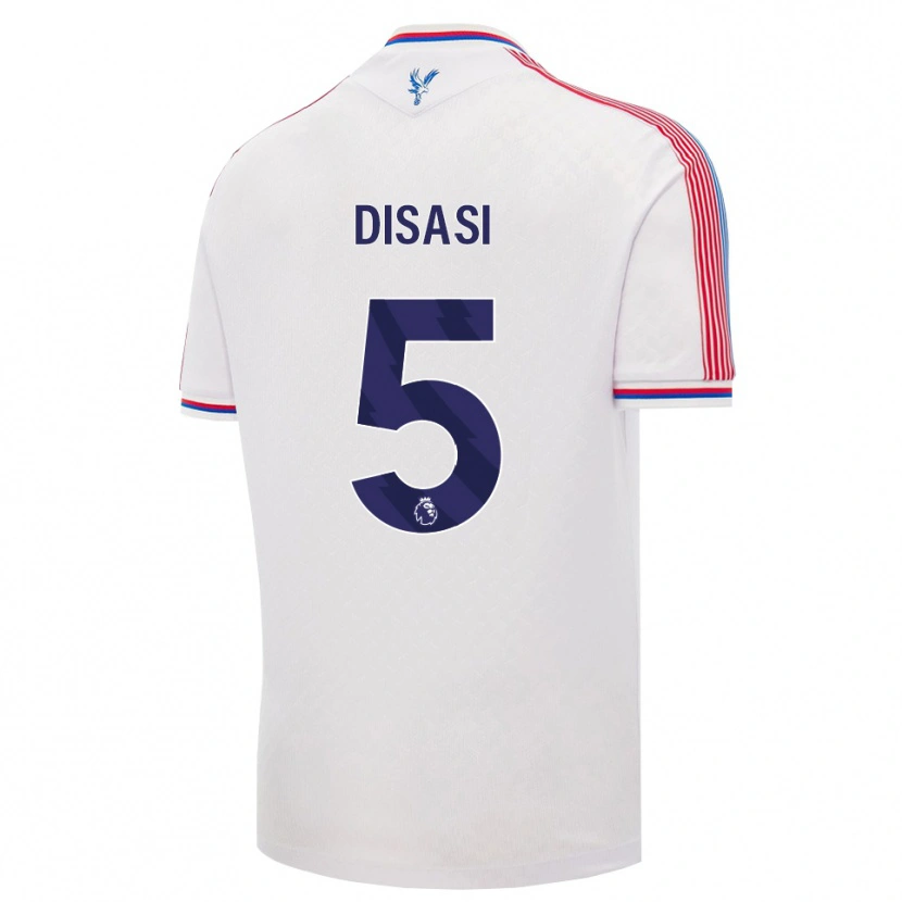 Danxen Kvinder Axel Disasi #5 Hvid Rød Blå Hjemmebane Spillertrøjer 2026/27 Trøje T-Shirt