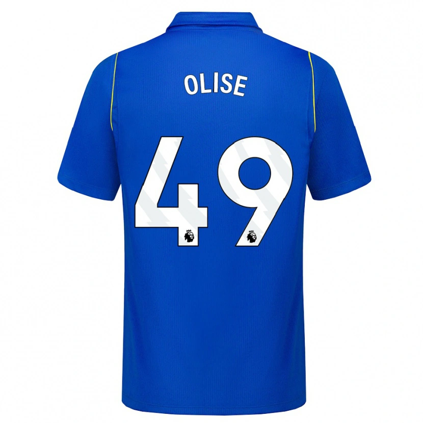 Danxen Kvinder Richard Olise #49 Blå Gul Hjemmebane Spillertrøjer 2026/27 Trøje T-Shirt