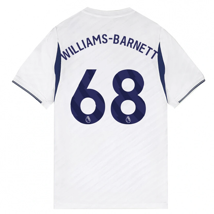 Danxen Kvinder Luca Williams-Barnett #68 Hvid Rød Lilla Hjemmebane Spillertrøjer 2026/27 Trøje T-Shirt