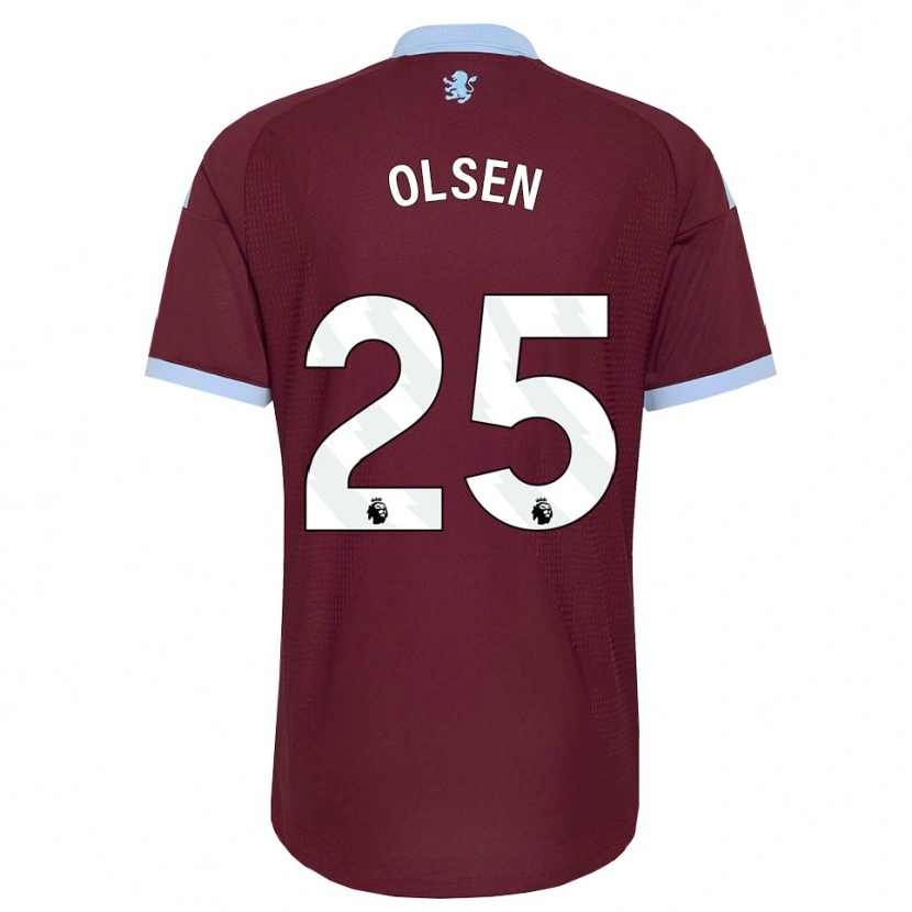 Danxen Kvinder Robin Olsen #25 Kornblomstblå Vinrød Hjemmebane Spillertrøjer 2026/27 Trøje T-Shirt