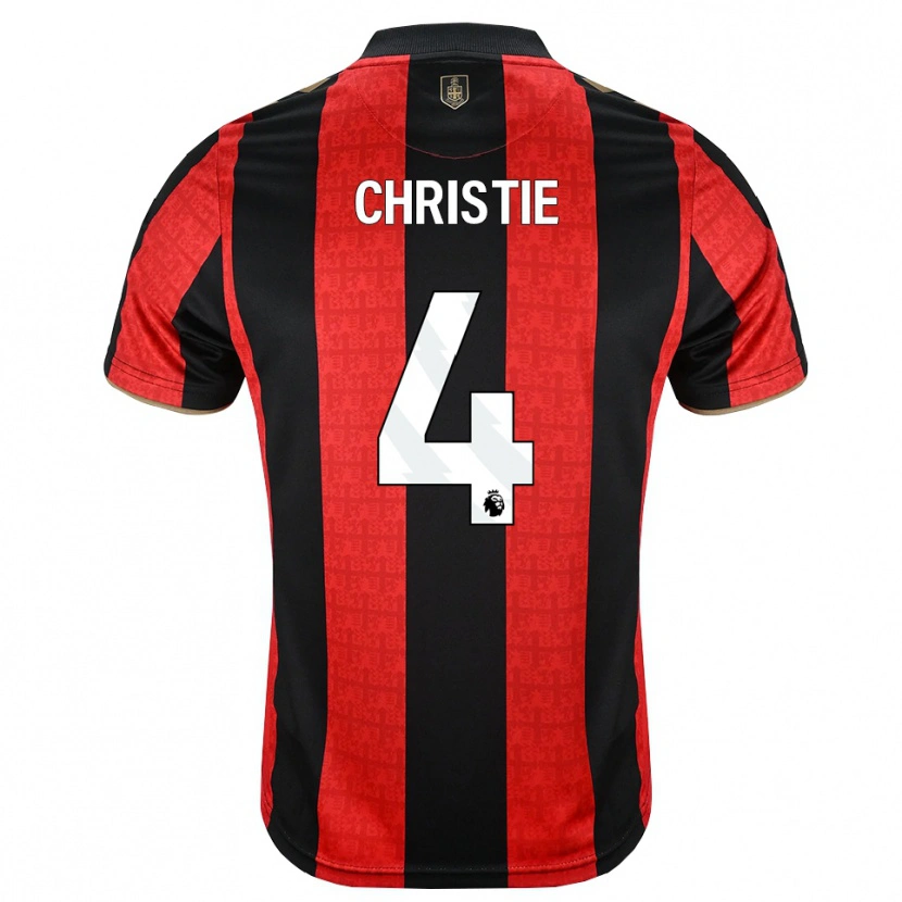 Danxen Kvinder Zac Christie #4 Gyldengul Rød Sort Hjemmebane Spillertrøjer 2026/27 Trøje T-Shirt