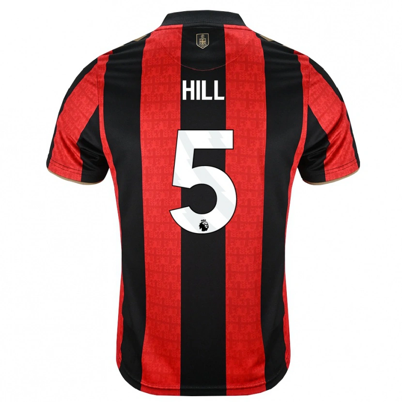 Danxen Kvinder James Hill #5 Gyldengul Rød Sort Hjemmebane Spillertrøjer 2026/27 Trøje T-Shirt