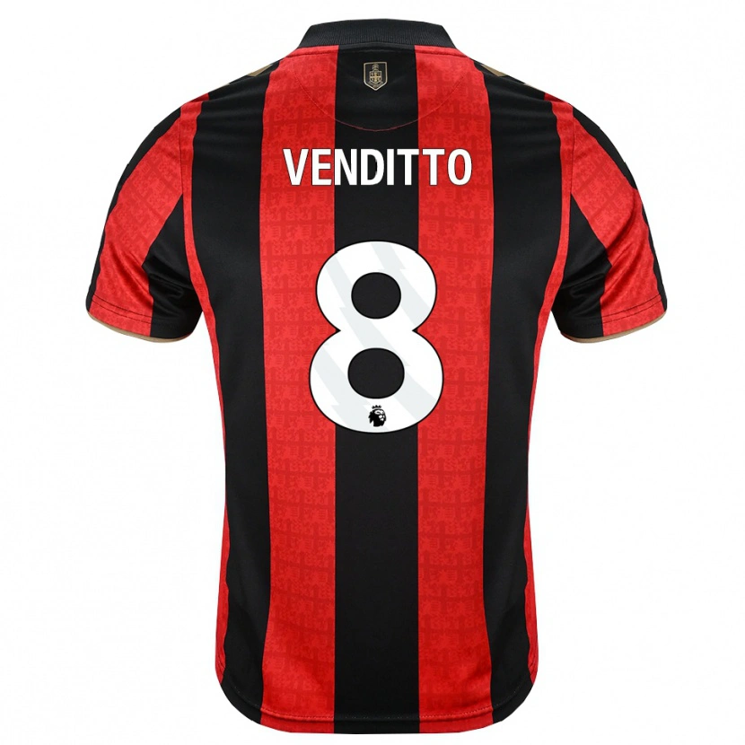 Danxen Kvinder Olivia Venditto #8 Gyldengul Rød Sort Hjemmebane Spillertrøjer 2026/27 Trøje T-Shirt