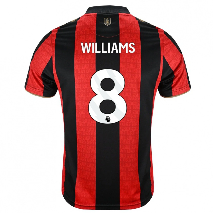 Danxen Kvinder Phoebe Williams #8 Gyldengul Rød Sort Hjemmebane Spillertrøjer 2026/27 Trøje T-Shirt
