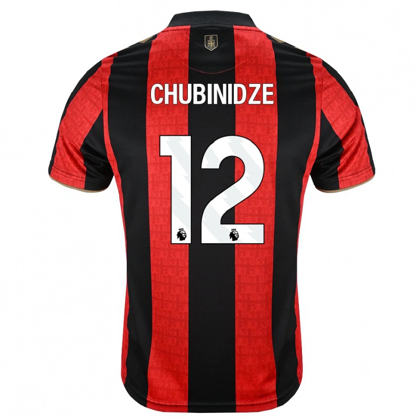 Danxen Kvinder George Chubinidze #12 Gyldengul Rød Sort Hjemmebane Spillertrøjer 2026/27 Trøje T-Shirt