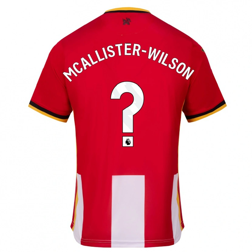 Danxen Kvinder Zack Mcallister-Wilson #0 Gul Sort Rød Hjemmebane Spillertrøjer 2026/27 Trøje T-Shirt