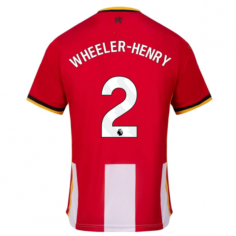 Danxen Kvinder Joseph Wheeler-Henry #2 Gul Sort Rød Hjemmebane Spillertrøjer 2026/27 Trøje T-Shirt
