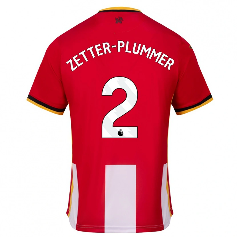 Danxen Kvinder Josh Zetter-Plummer #2 Gul Sort Rød Hjemmebane Spillertrøjer 2026/27 Trøje T-Shirt