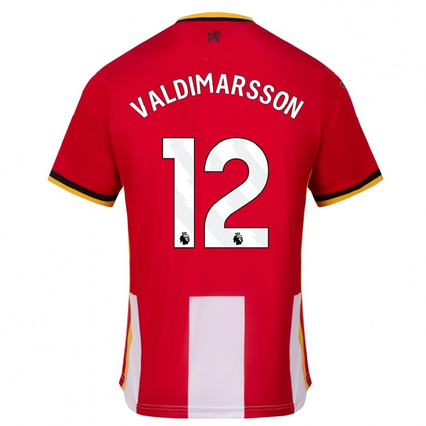 Danxen Kvinder Hákon Valdimarsson #12 Gul Sort Rød Hjemmebane Spillertrøjer 2026/27 Trøje T-Shirt