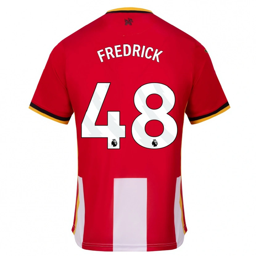 Danxen Kvinder Benjamin Fredrick #48 Gul Sort Rød Hjemmebane Spillertrøjer 2026/27 Trøje T-Shirt