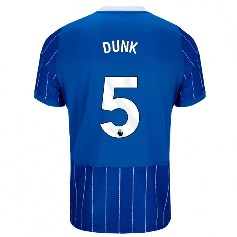 Danxen Kvinder Lewis Dunk #5 Mellemblå Hvid Hjemmebane Spillertrøjer 2026/27 Trøje T-Shirt
