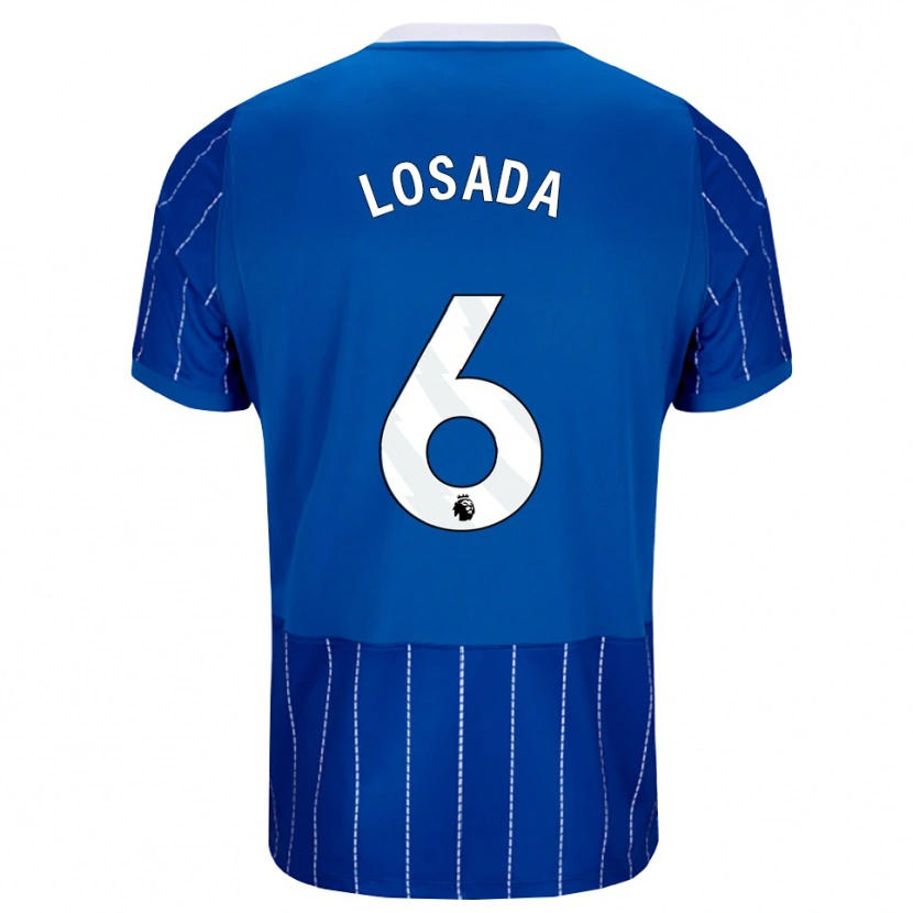 Danxen Kvinder Vicky Losada #6 Mellemblå Hvid Hjemmebane Spillertrøjer 2026/27 Trøje T-Shirt