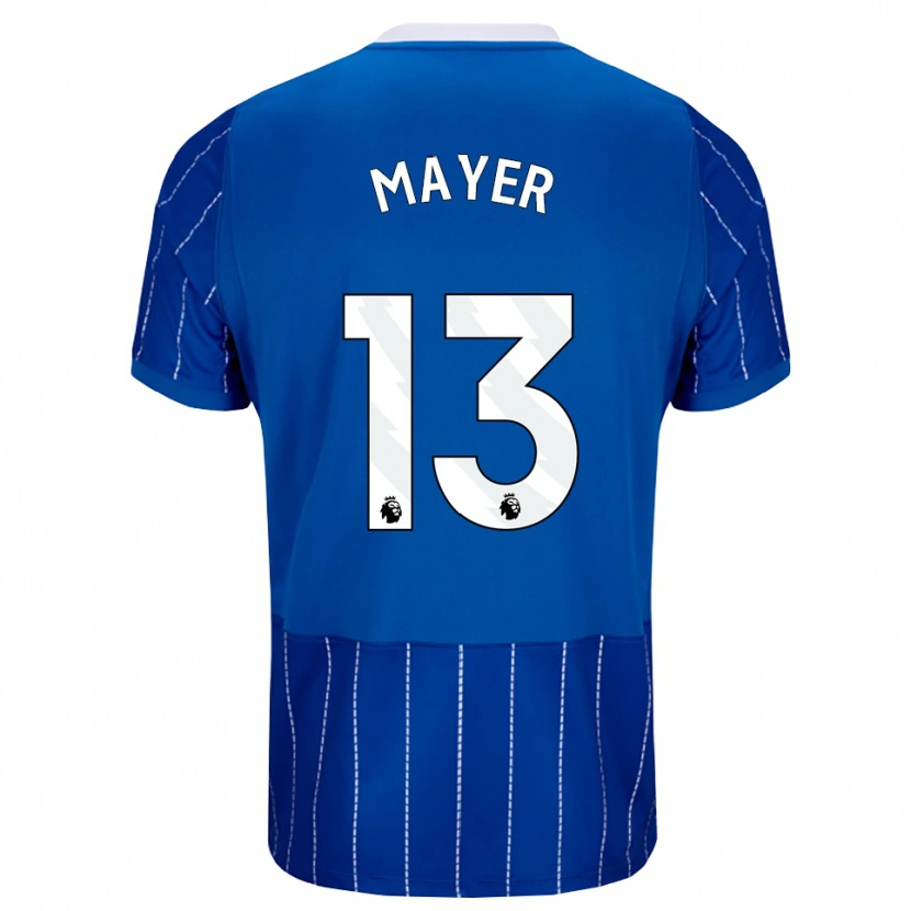 Danxen Kvinder Oliver Mayer #13 Mellemblå Hvid Hjemmebane Spillertrøjer 2026/27 Trøje T-Shirt