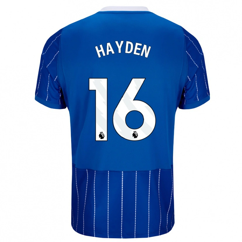 Danxen Kvinder Matthew Hayden #16 Mellemblå Hvid Hjemmebane Spillertrøjer 2026/27 Trøje T-Shirt