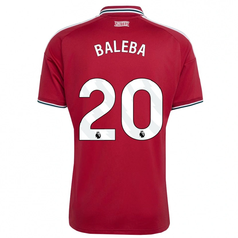 Danxen Kvinder Carlos Baleba #20 Rød Gul Hvid Hjemmebane Spillertrøjer 2026/27 Trøje T-Shirt