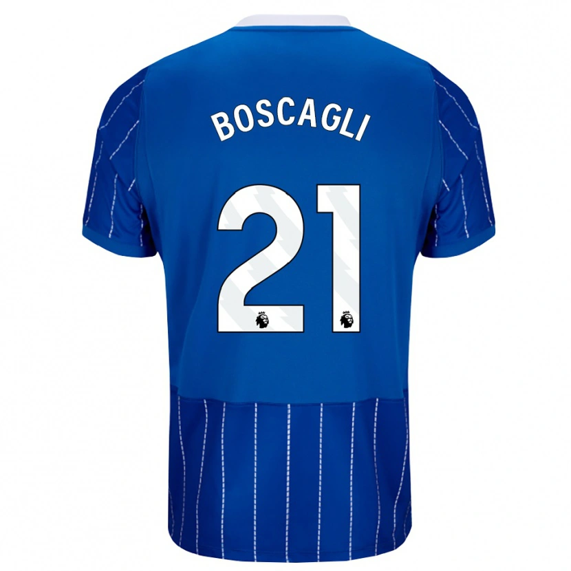 Danxen Kvinder Olivier Boscagli #21 Mellemblå Hvid Hjemmebane Spillertrøjer 2026/27 Trøje T-Shirt