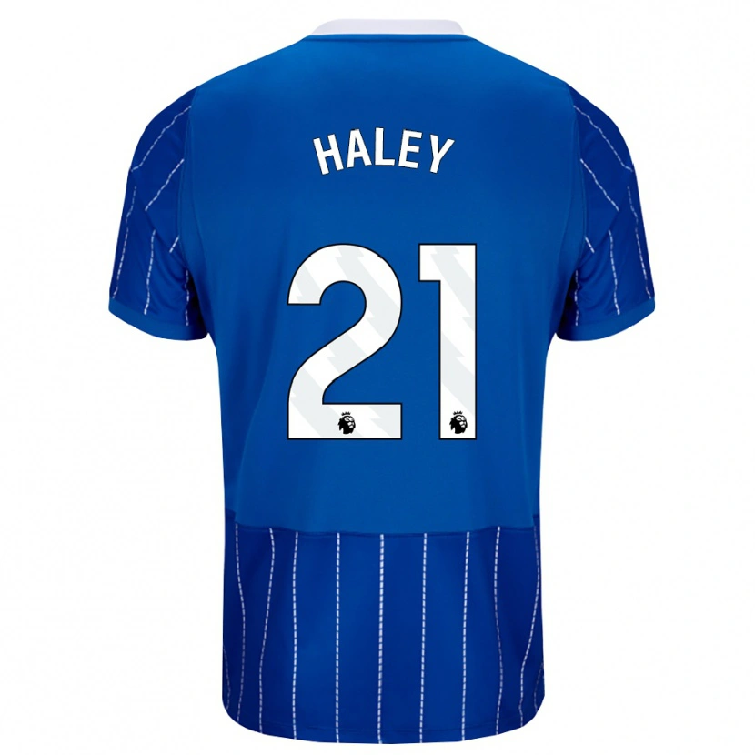 Danxen Kvinder Madison Haley #21 Mellemblå Hvid Hjemmebane Spillertrøjer 2026/27 Trøje T-Shirt