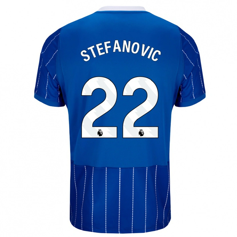 Danxen Kvinder Dejana Stefanović #22 Mellemblå Hvid Hjemmebane Spillertrøjer 2026/27 Trøje T-Shirt