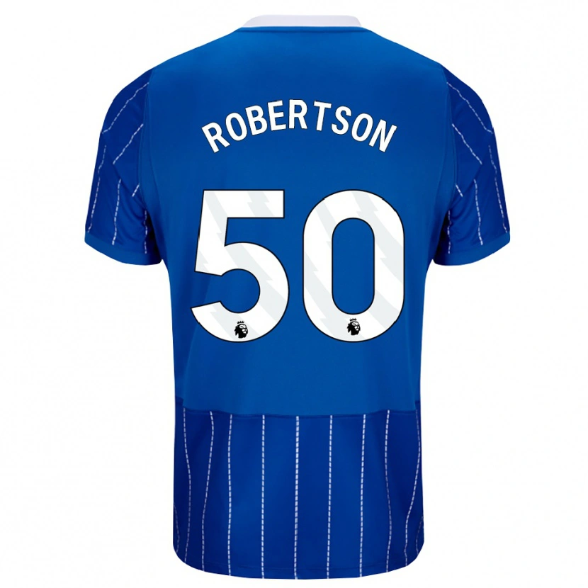 Danxen Kvinder Josh Robertson #50 Mellemblå Hvid Hjemmebane Spillertrøjer 2026/27 Trøje T-Shirt