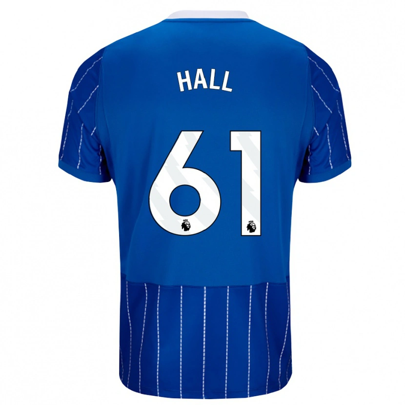 Danxen Kvinder Steven Hall #61 Mellemblå Hvid Hjemmebane Spillertrøjer 2026/27 Trøje T-Shirt