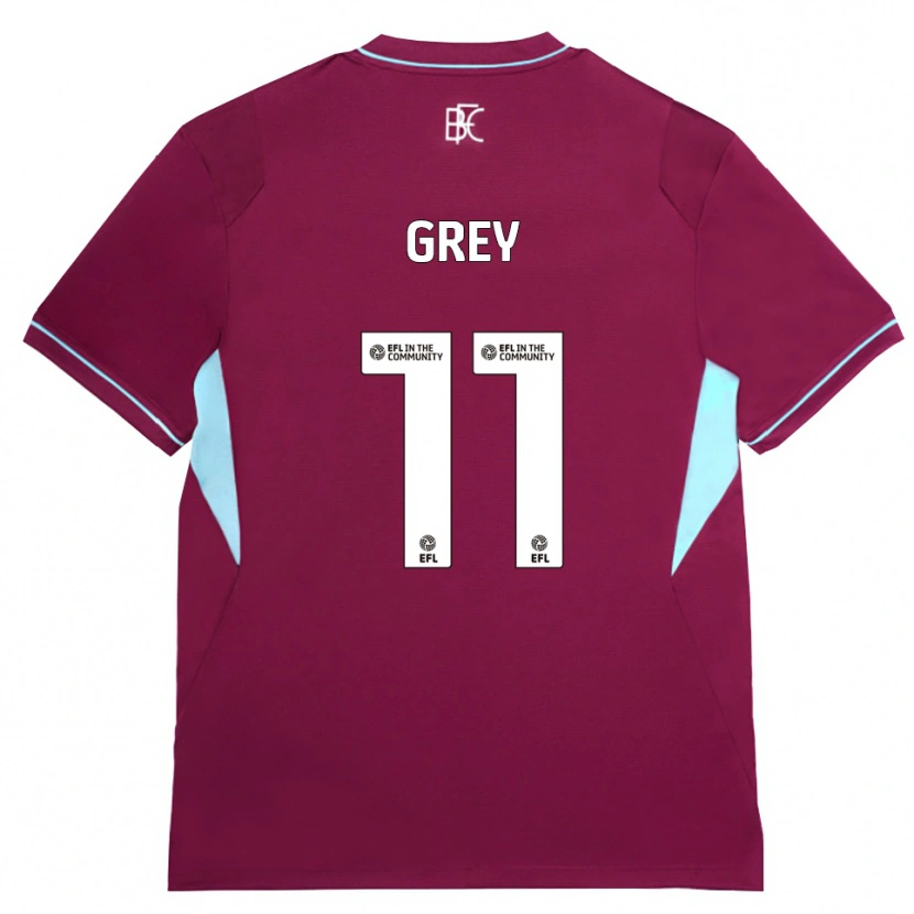 Danxen Kvinder Anna Grey #11 Vinrød Grøn Hjemmebane Spillertrøjer 2026/27 Trøje T-Shirt