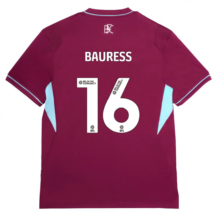 Danxen Kvinder Joe Bauress #16 Vinrød Grøn Hjemmebane Spillertrøjer 2026/27 Trøje T-Shirt