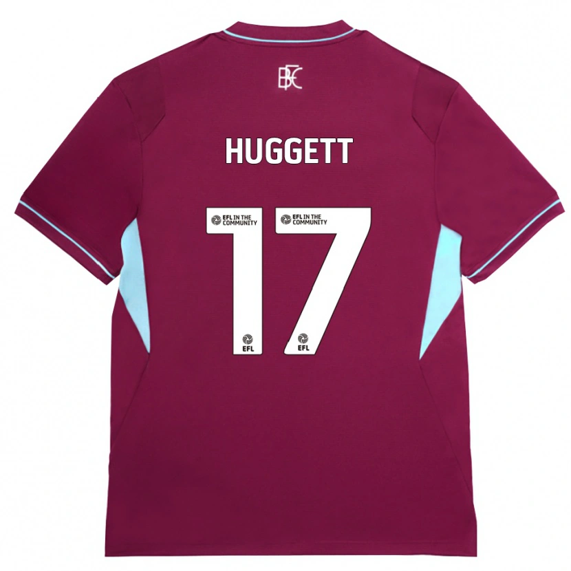 Danxen Kvinder Aiden Huggett #17 Vinrød Grøn Hjemmebane Spillertrøjer 2026/27 Trøje T-Shirt